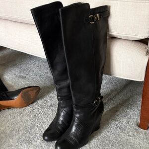 Coach Black Over the Knee Boots
